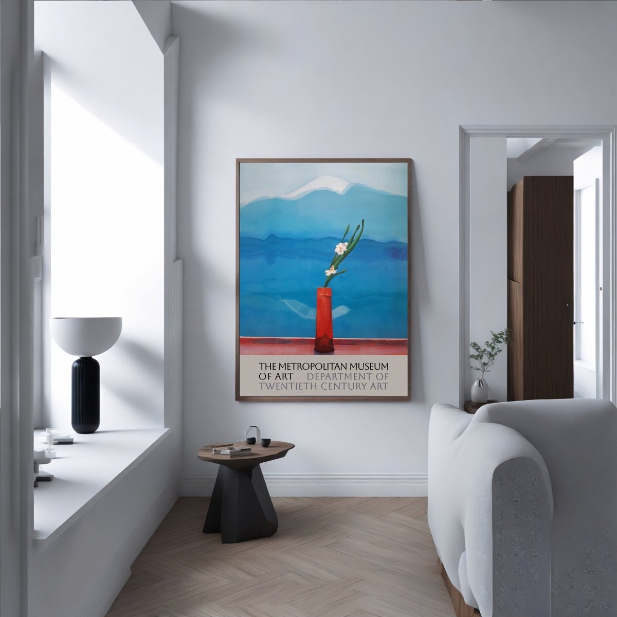 David Hockney David Hockney Mt. Fuji with flowers Poster