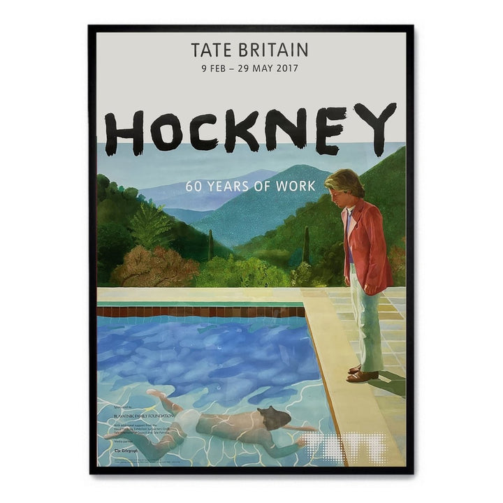 'Hockney 60 Years of Work' Exhibition at Tate (2017) - Theposter