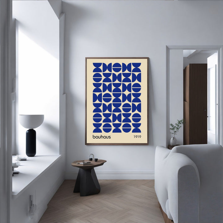 Bauhaus Blue Semicircles - Theposter