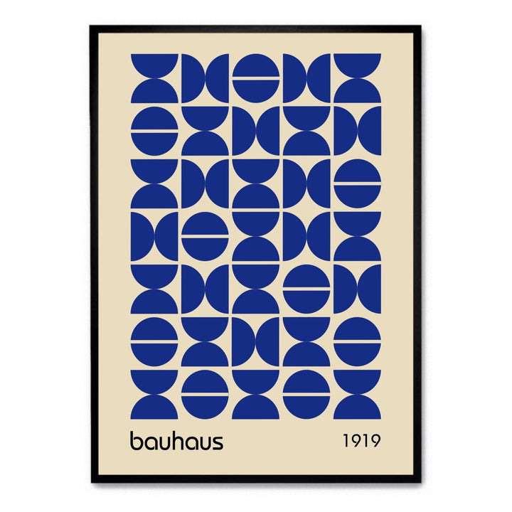 Bauhaus Blue Semicircles - Theposter