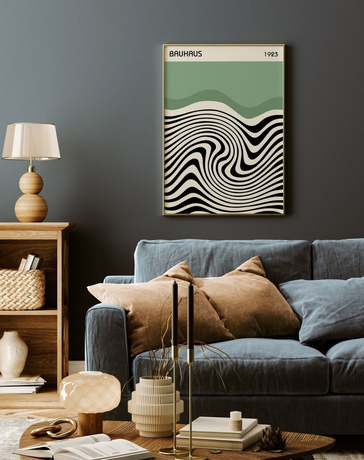 Bauhaus Green Stripes - Theposter