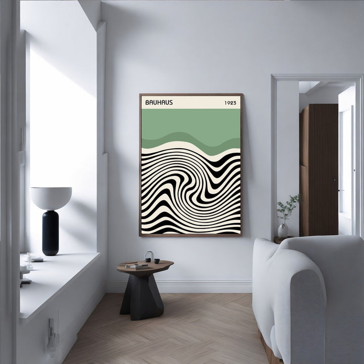 Bauhaus Green Stripes - Theposter