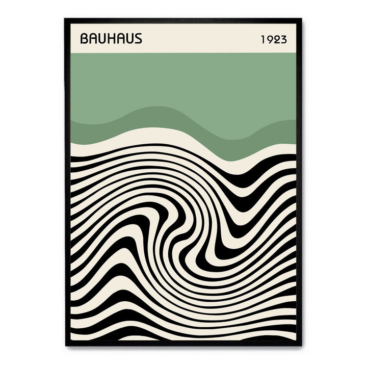 Bauhaus Green Stripes - Theposter