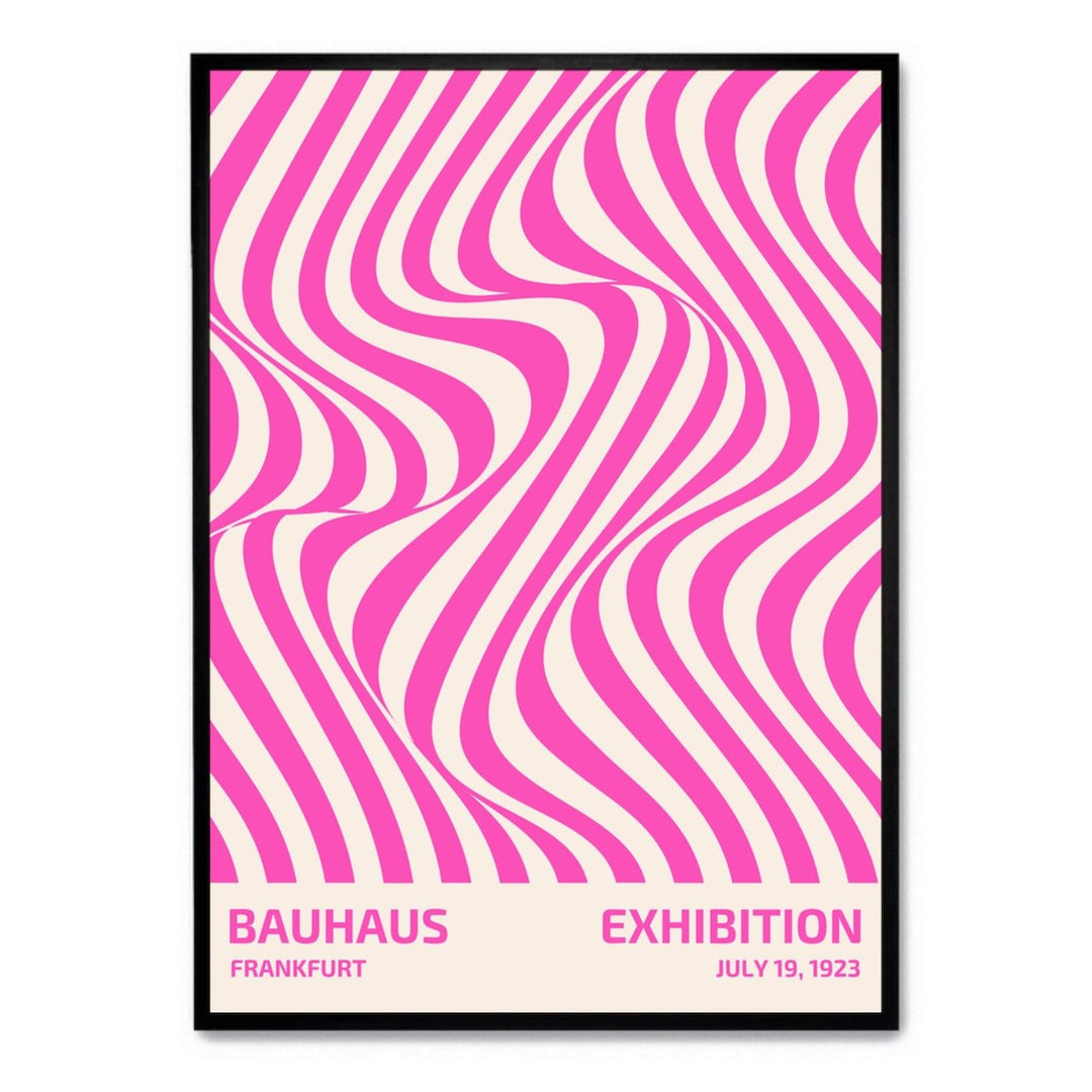 Bauhaus Pink Waves - Theposter