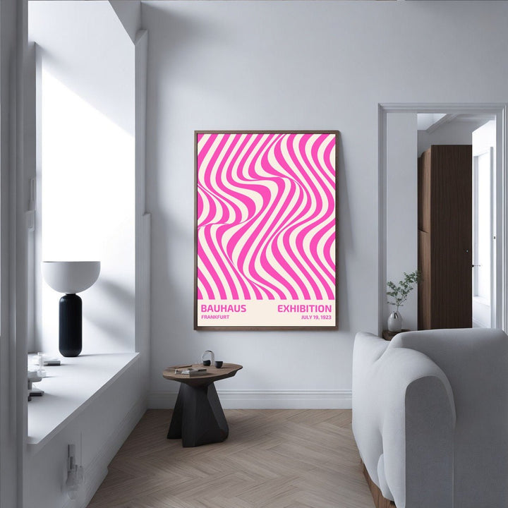 Bauhaus Pink Waves - Theposter